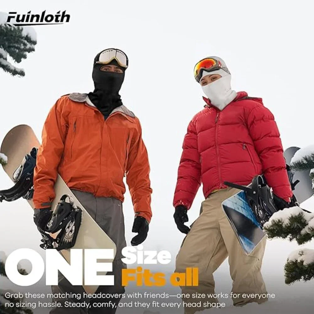 Fuinloth Black Winter Unisex Balaclava Sheisty Ski Mask